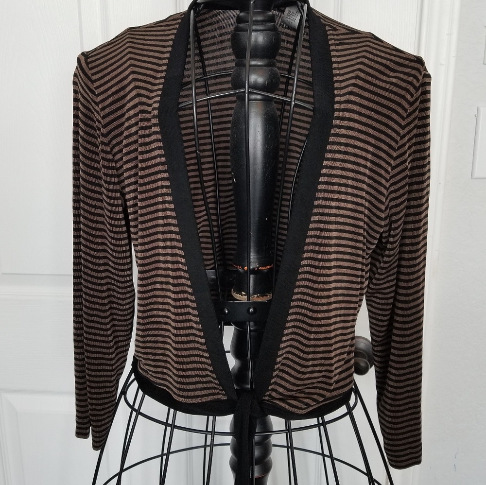 Chico's stripe travelers cardigan sz. 0 sm…